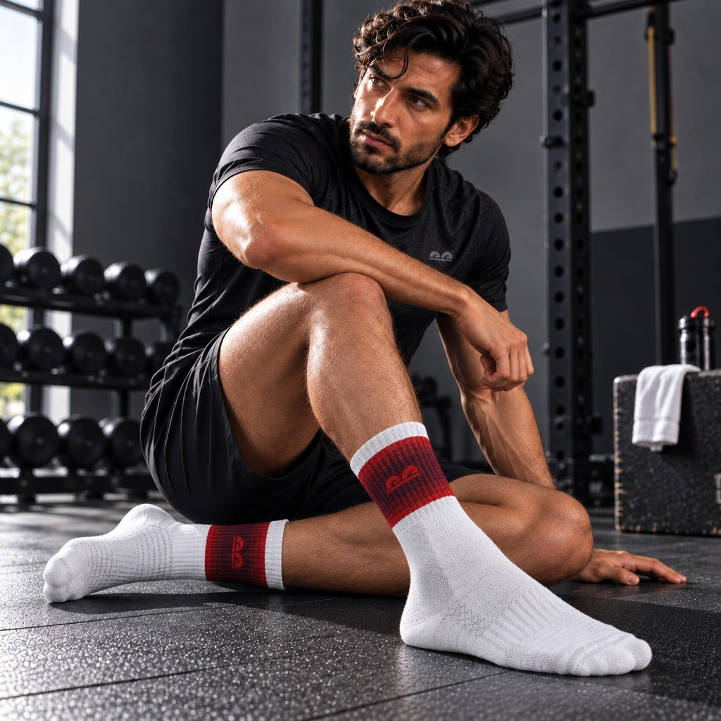 Gradient Stripe Crew Socks-Pack of 3