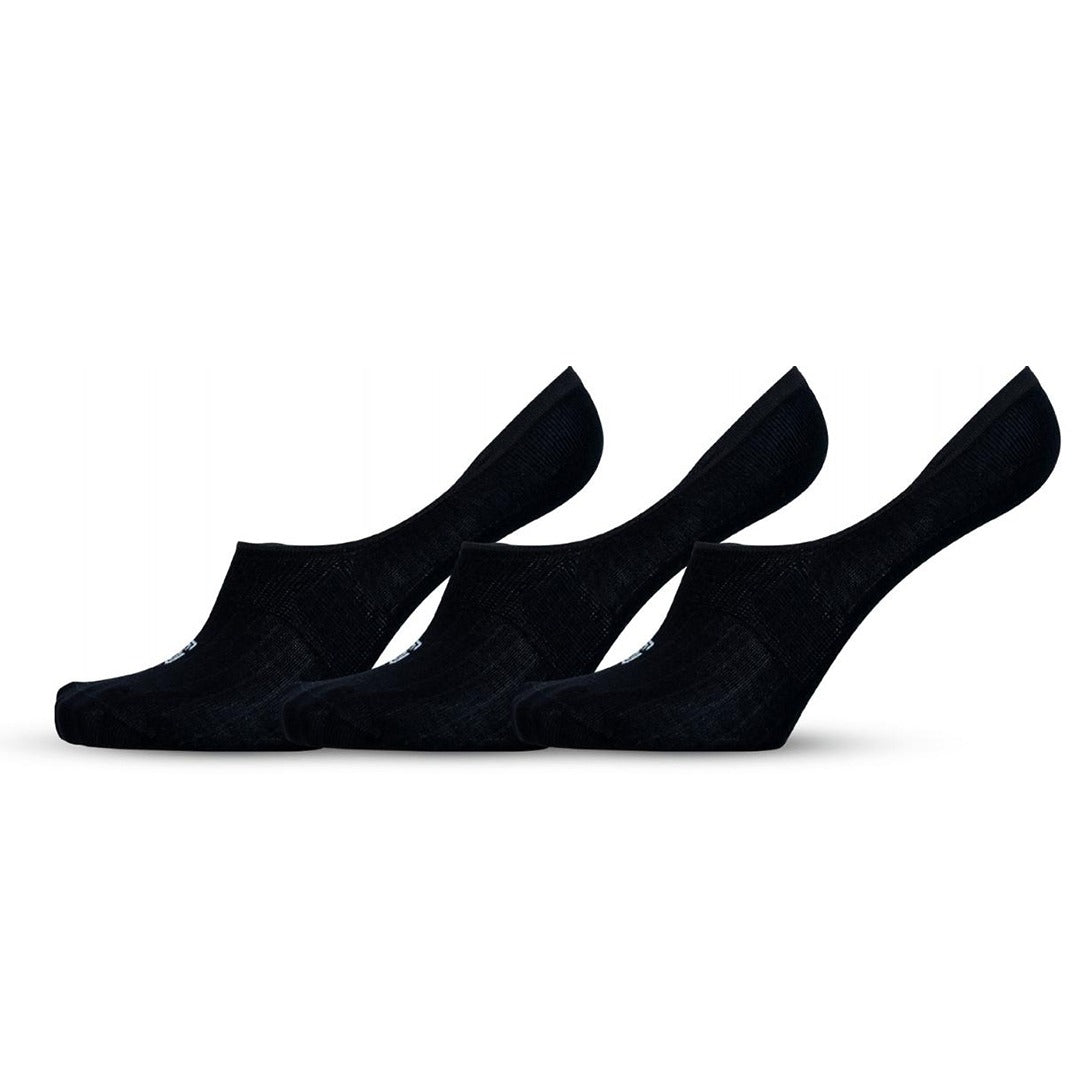 Design Solid Delight No Show Socks-Black Pack of 3