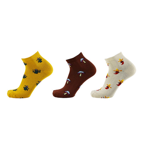 Spice & Siesta Pack Of 3-Ankle Socks