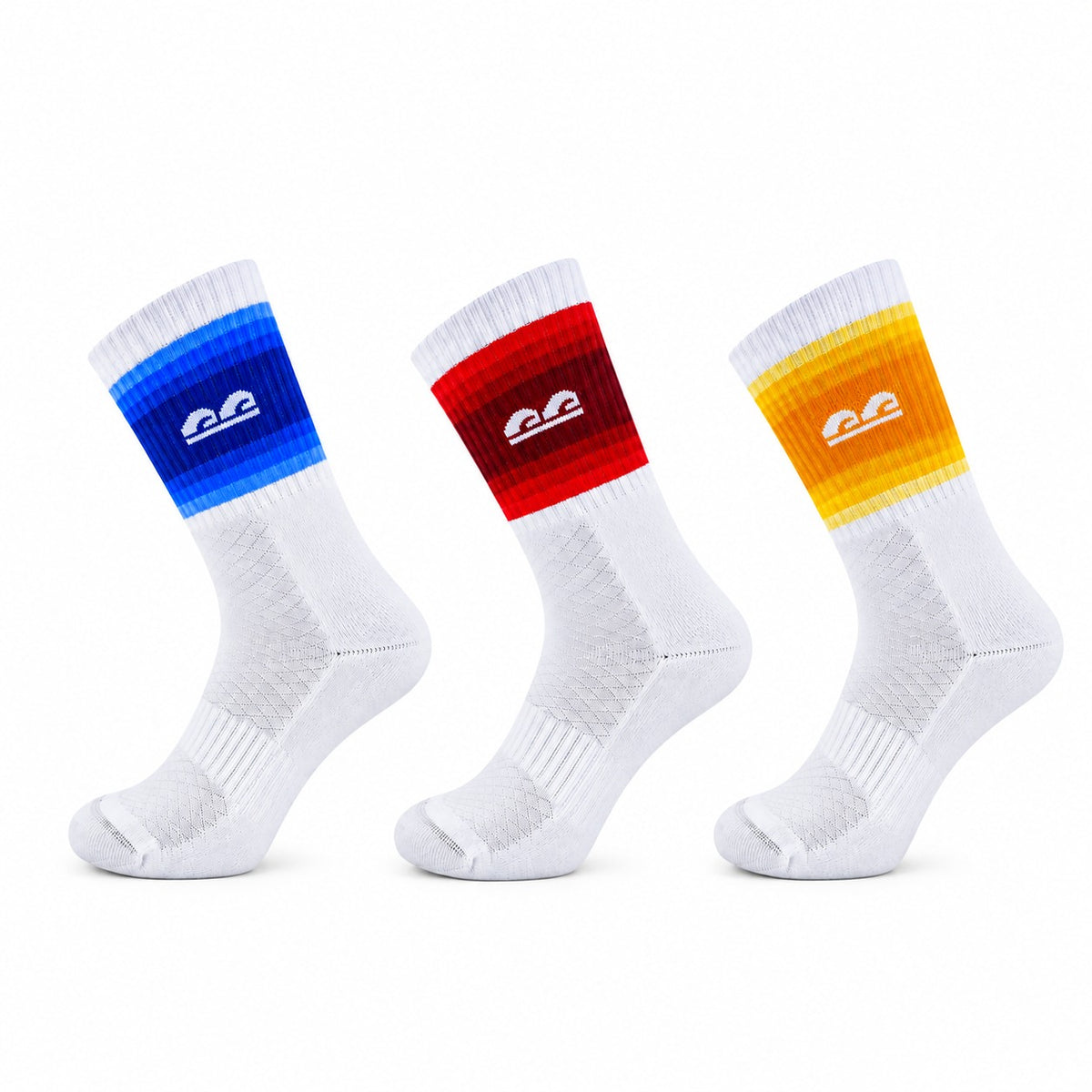 Gradient Stripe Crew Sport Socks-Pack of 3