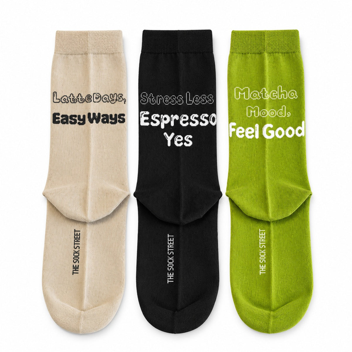 Coffee Pack Of 3-Crew Socks