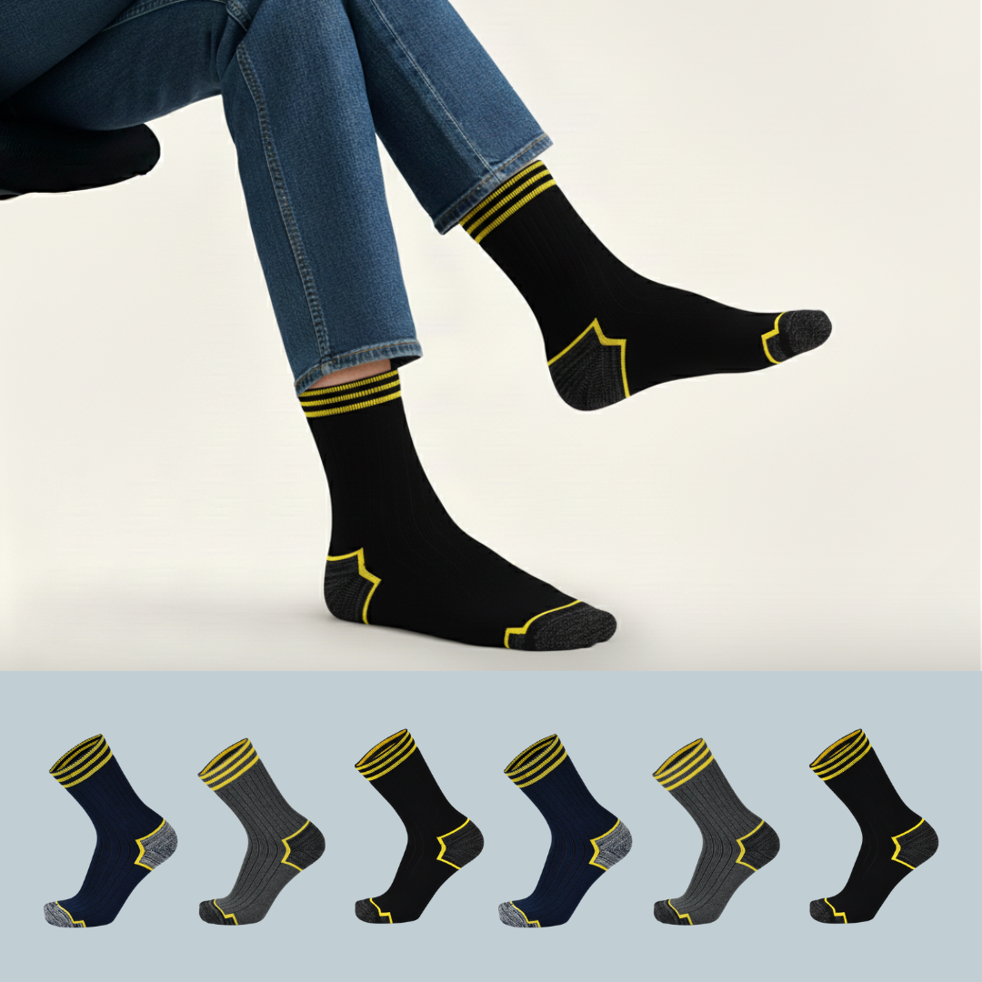 Full Terry Crew Socks-Multicolor Pack of 6