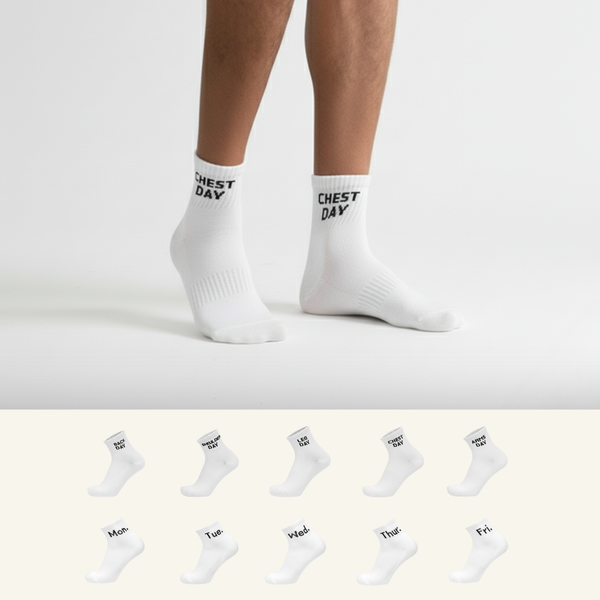 Sports GYM-Weekly Ankle Socks-White Combo-Pack of 10