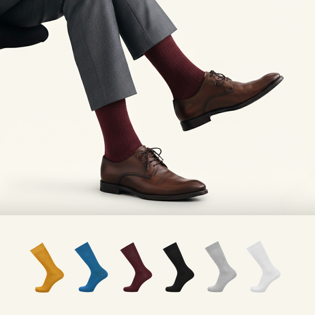 Multicolor crew socks pack of 6 with bamboo softness and comfort from The Sock Street.