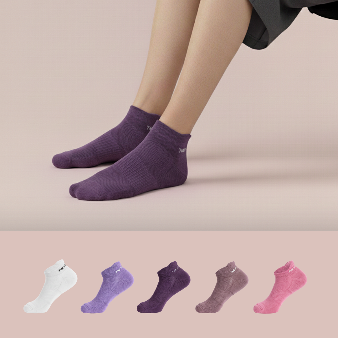 Multicolor ankle socks pair of 5, softness of premium bamboo with vibrant hues - The Sock Street.