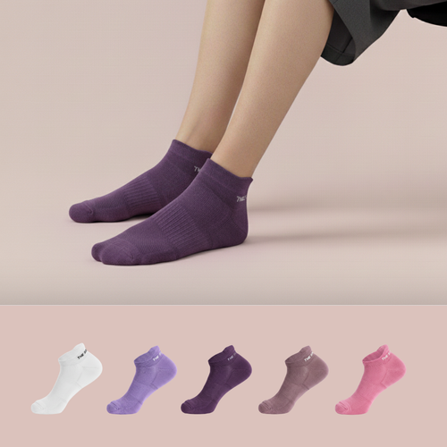 Multicolor ankle socks pair of 5, softness of premium bamboo with vibrant hues - The Sock Street.