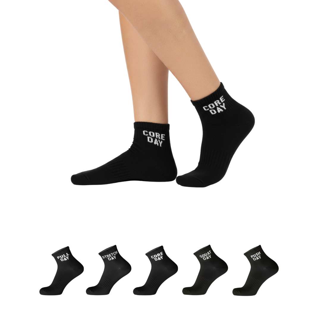 Gym black ankle socks pair of 5, premium cotton comfort, build for sports and runs from The Sock Street.