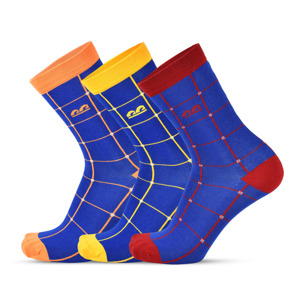 Formal Crew Socks - Fiery Blue (3 Pair)