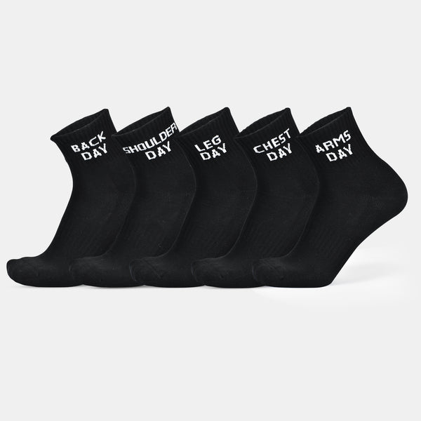 GYM Ankle Socks - Black (5 Pair)
