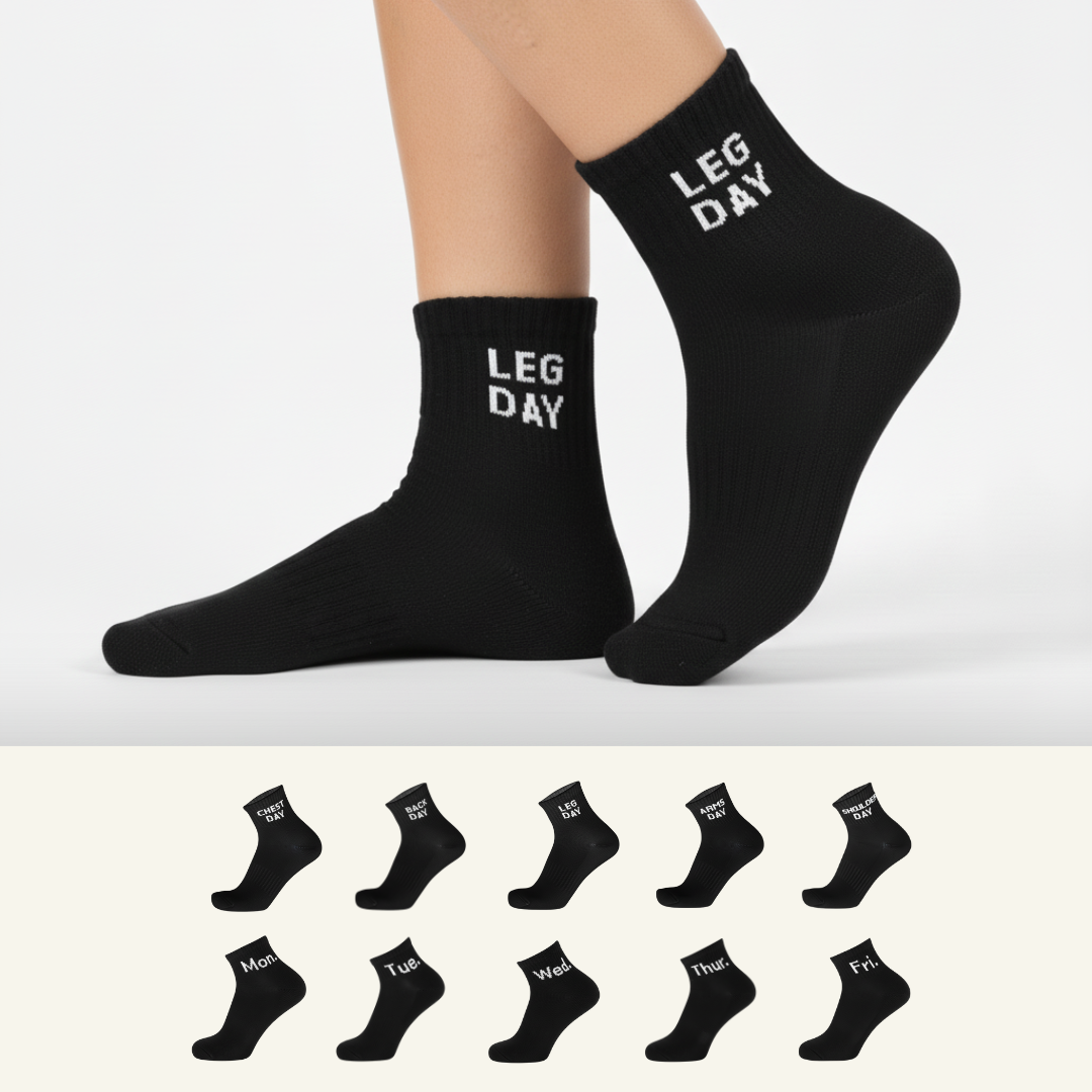 Sports GYM-Weekly Ankle Socks-Black Combo-Pack of 10