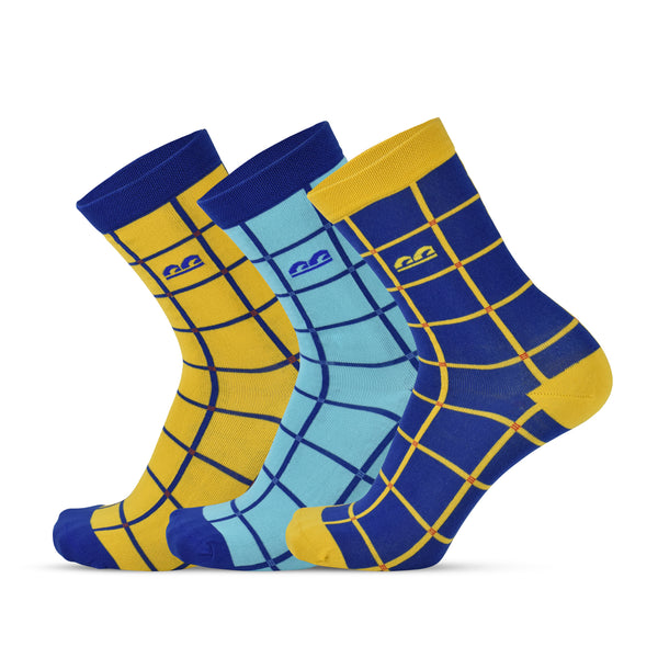 Formal Everyday Crew Socks-Coastal Sunrise Pack of 3