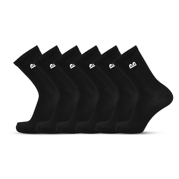 Bamboo Crew Black Socks (6 Pair)