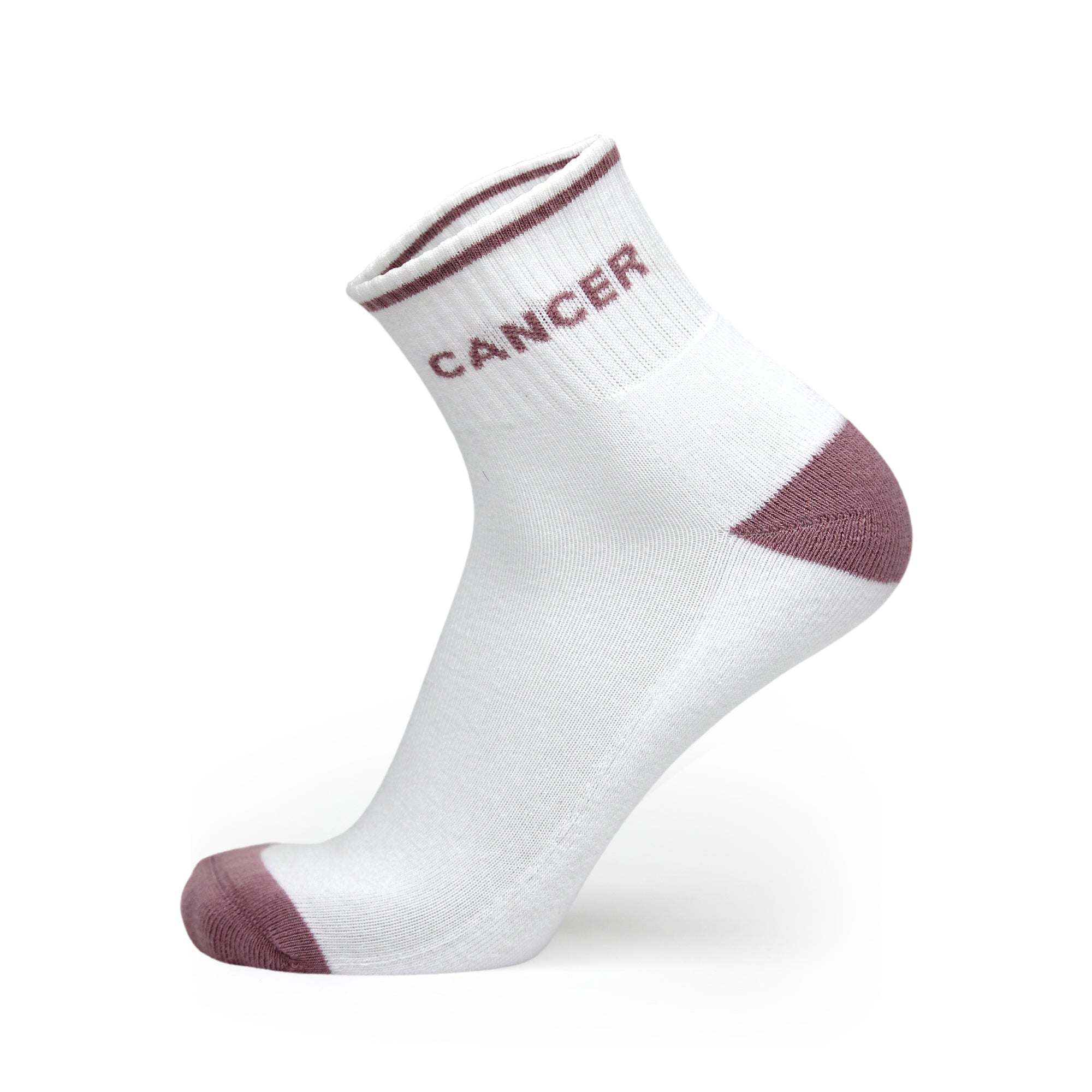 Design Cancer Ankle Socks-White Base Pack of 3