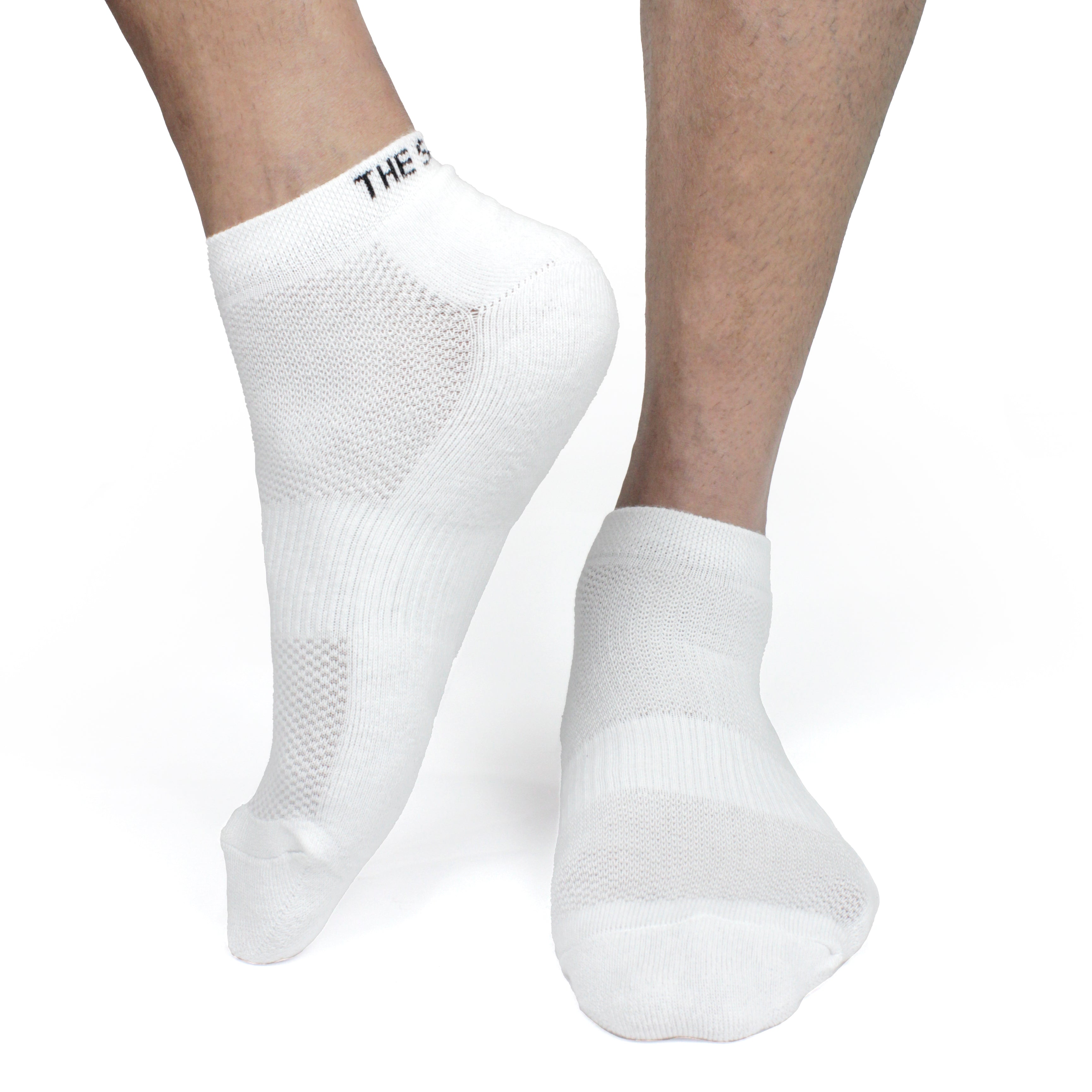 Sports Running Ankle Socks-All White Pack of 3