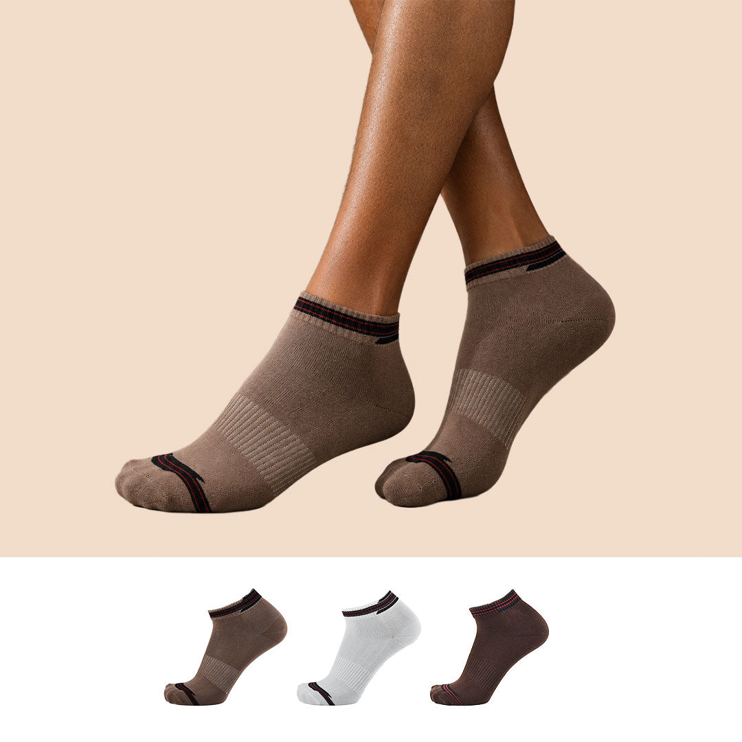 Design All Purpose Trackline Ankle Socks (Pack of 3)