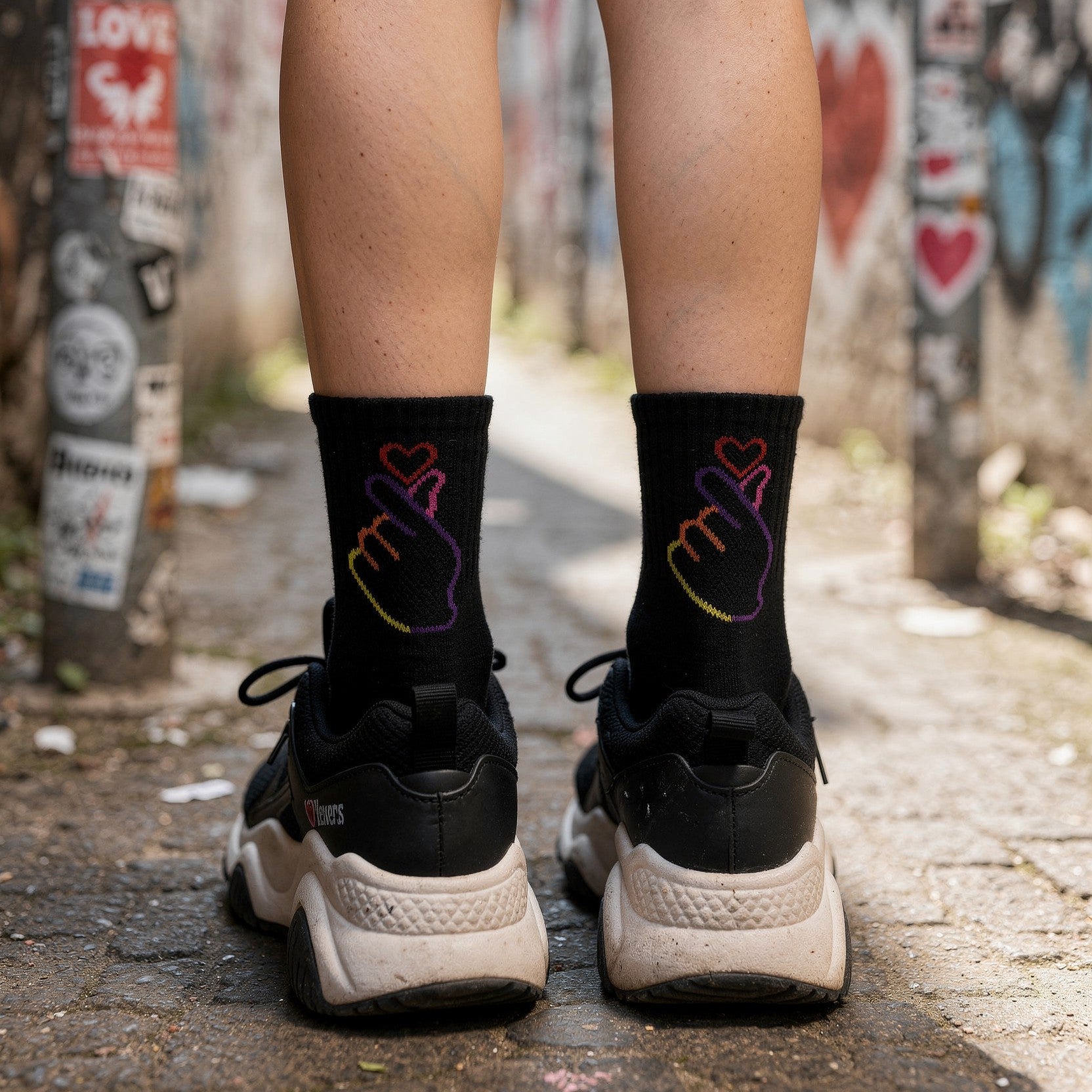 Design Everyday Ankle Socks-Love Drip: K-Edition Dark Pack of 3