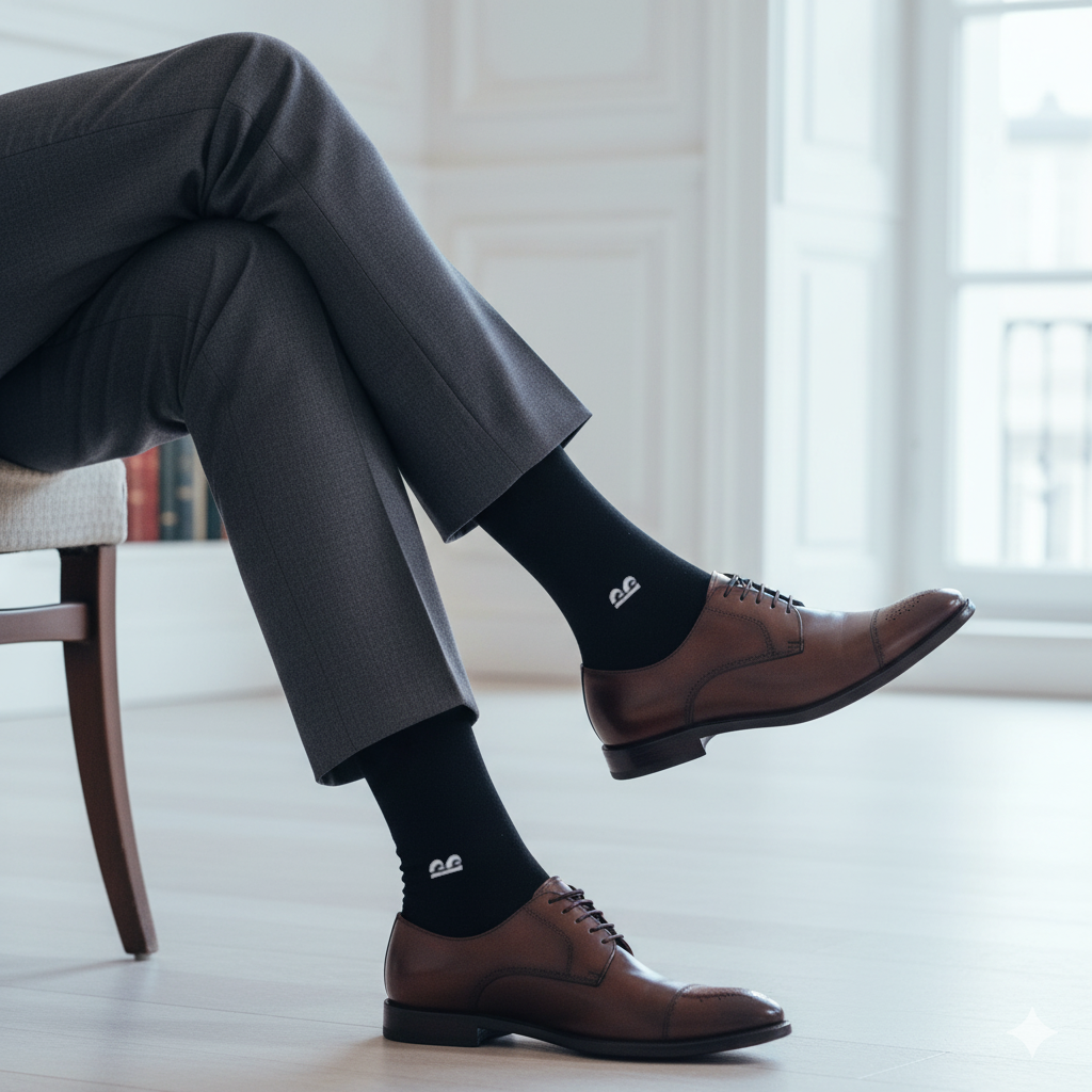 Formal Everyday Crew Socks-Black Pack of 3