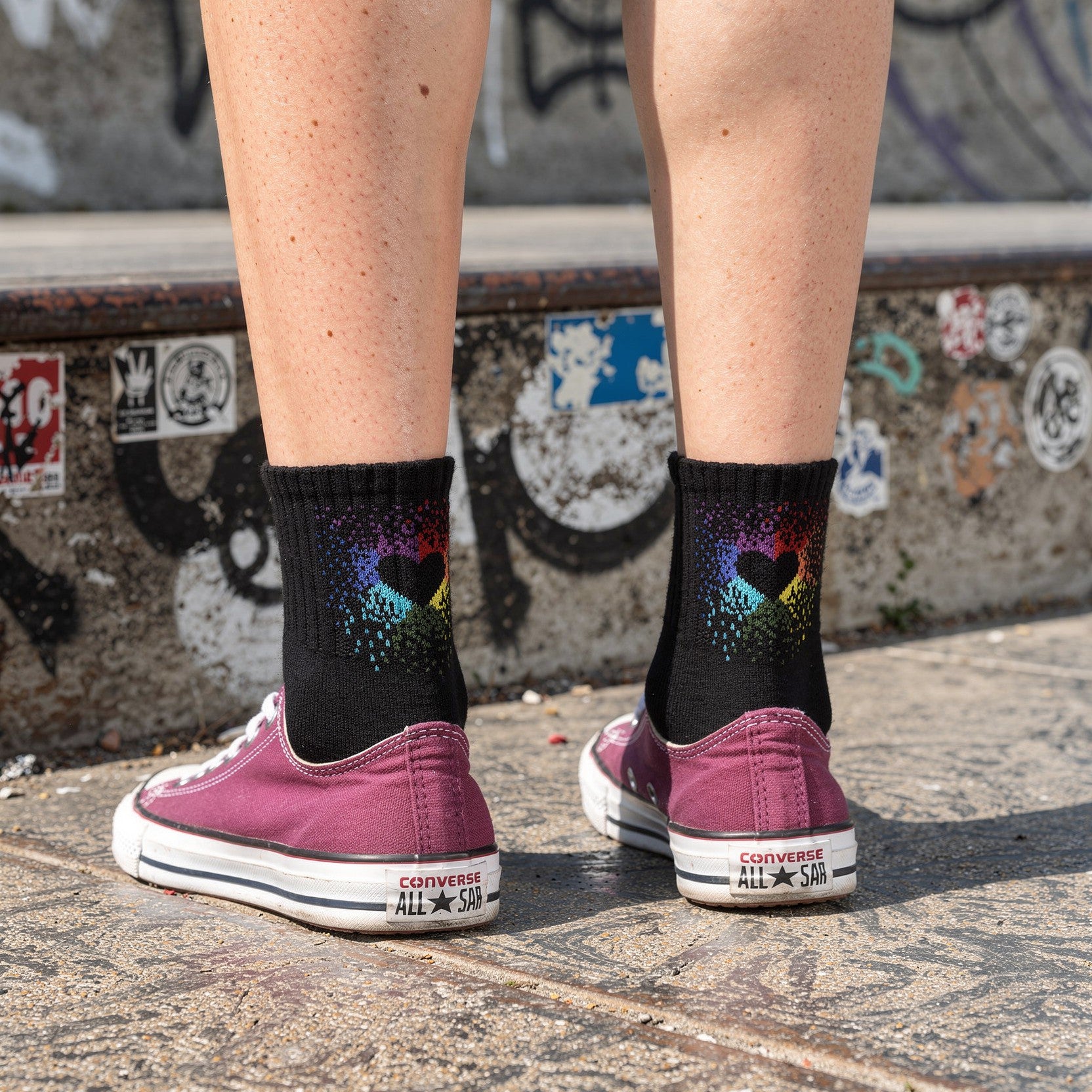Design Everyday Ankle Socks-Love Drip: K-Edition Dark Pack of 3