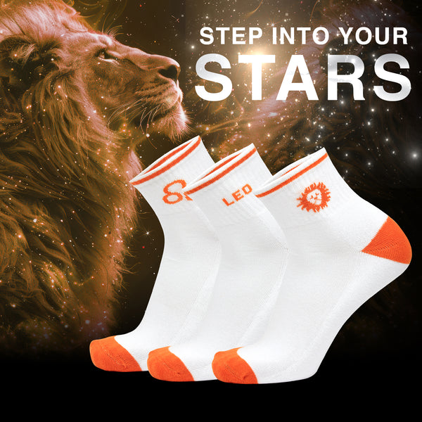 Leo Zodiac Men Ankle Socks - (3 Pair)