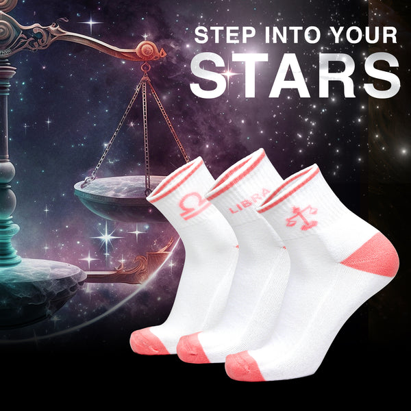 Libra Zodiac Men Ankle Socks - (3 Pair)