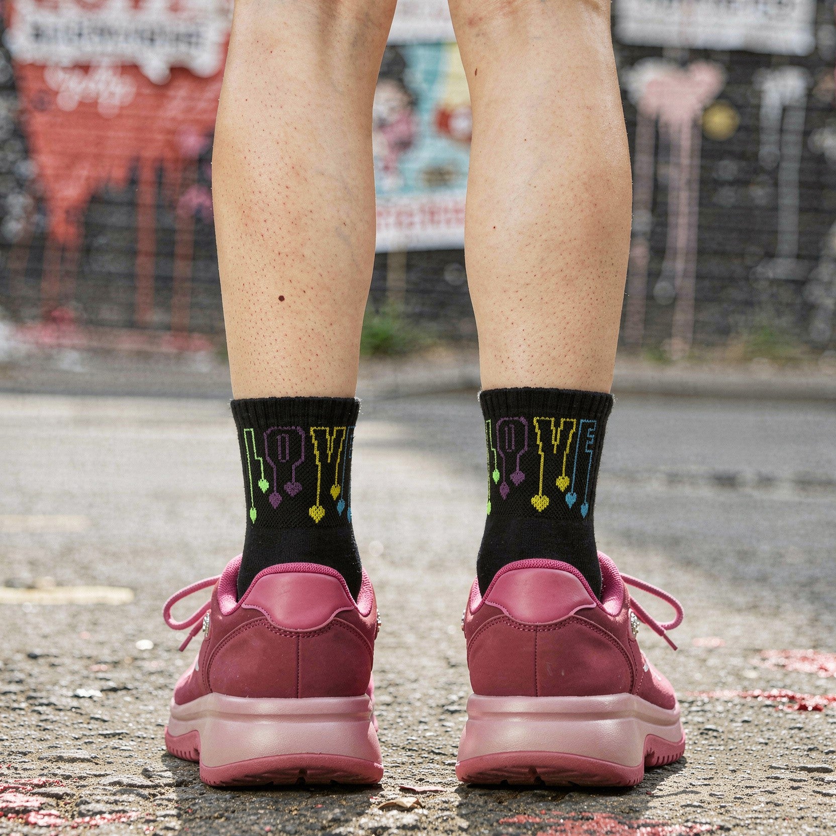 Design Everyday Ankle Socks-Love Drip: K-Edition Dark Pack of 3