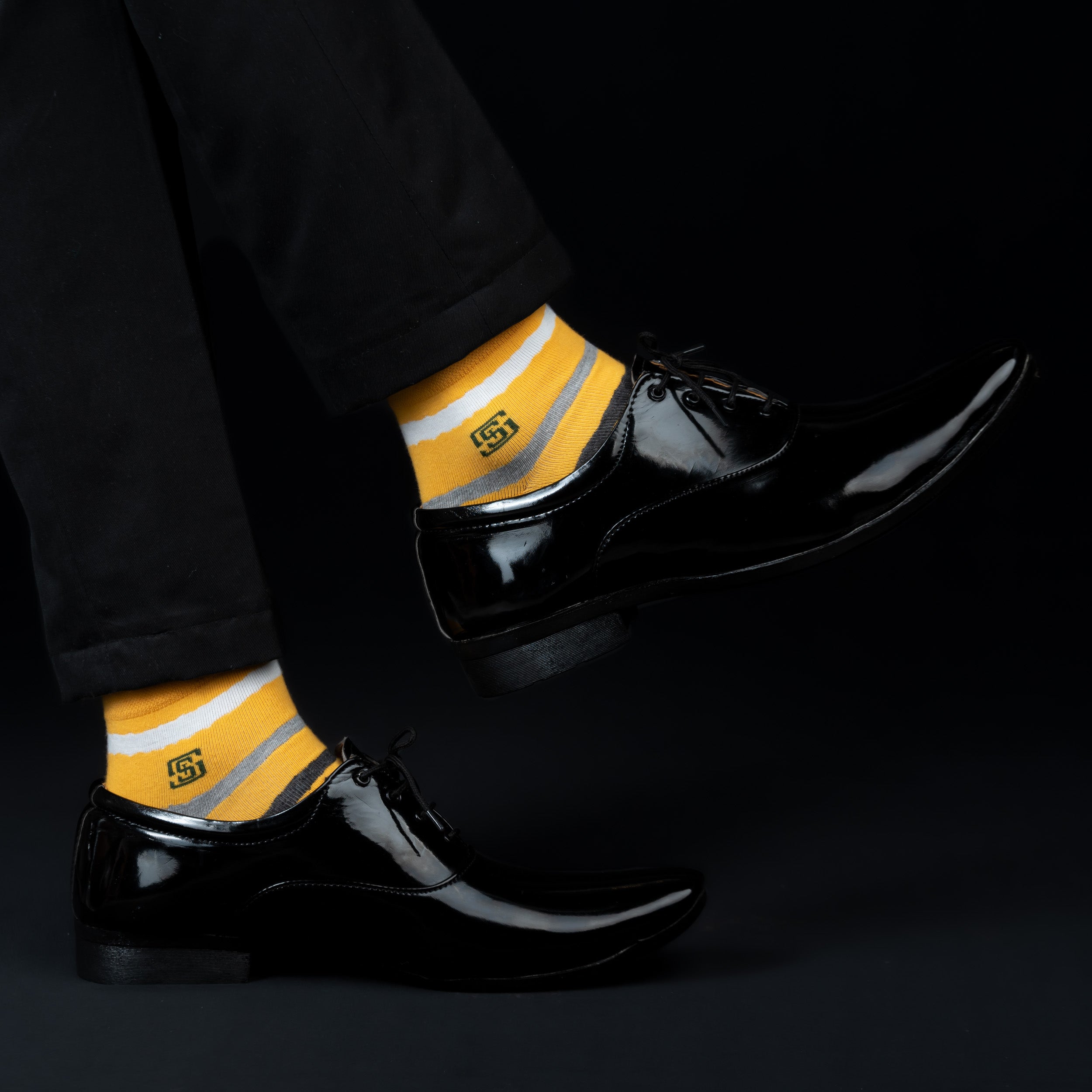 Design Multi Stripe Ankle Socks-Yellow Pack of 1