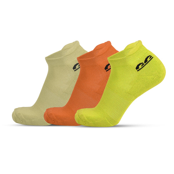 Sports Running Ankle Socks-Citrus Safari Pack of 3