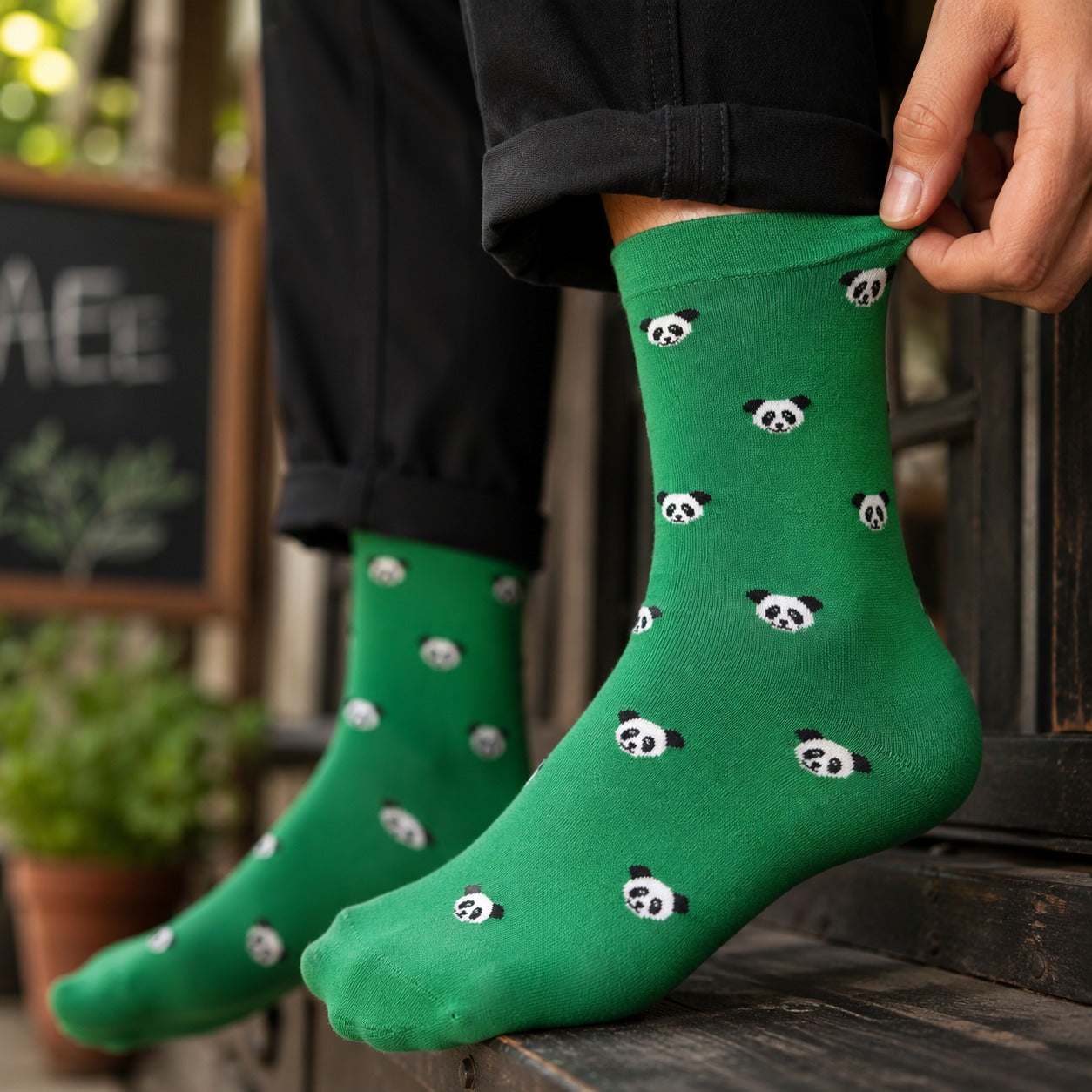Panda Pop Pack of 3-Crew Socks