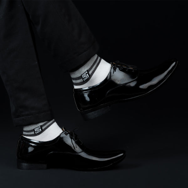 Polka Pop Men Ankle Socks- Black (1 Pair)