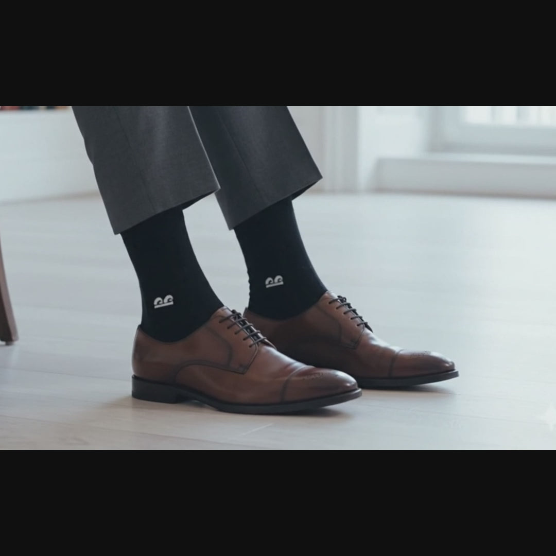 Formal Everyday Crew Socks-Black Pack of 3