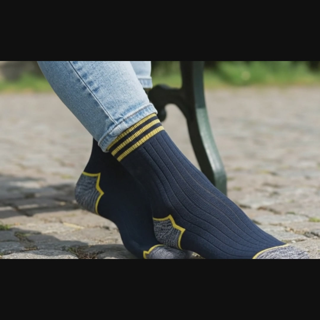 Full Terry Crew Socks-Multicolor Pack of 6