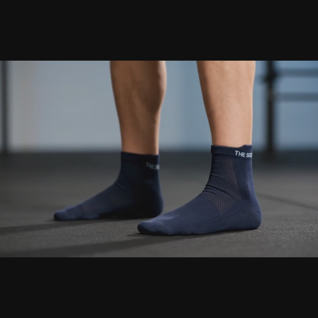 Sports Running Ankle Socks Blue Pack of 3