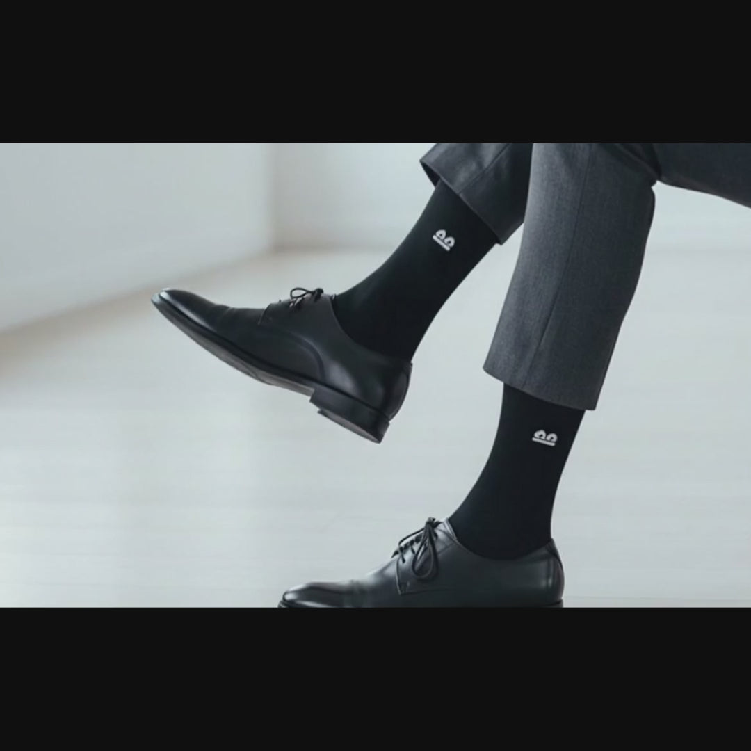 Formal Everyday Crew Socks-Black Pack of 6