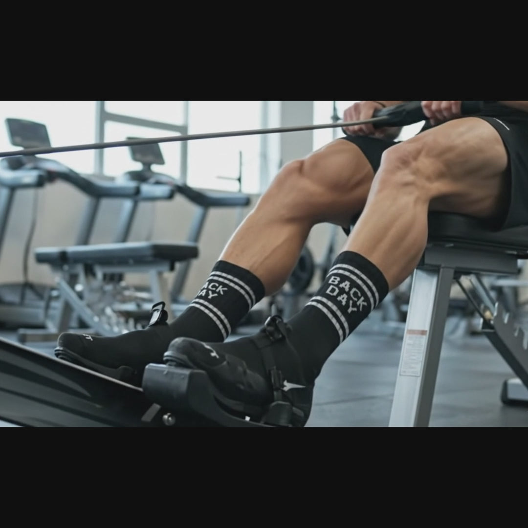Sports GYM Crew Socks Black Pack of 5