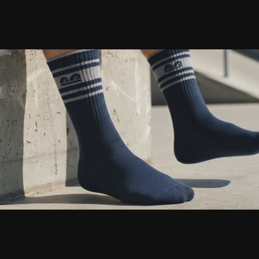 Sports All Purpose Crew Socks-Varsity Dark Pack of 3