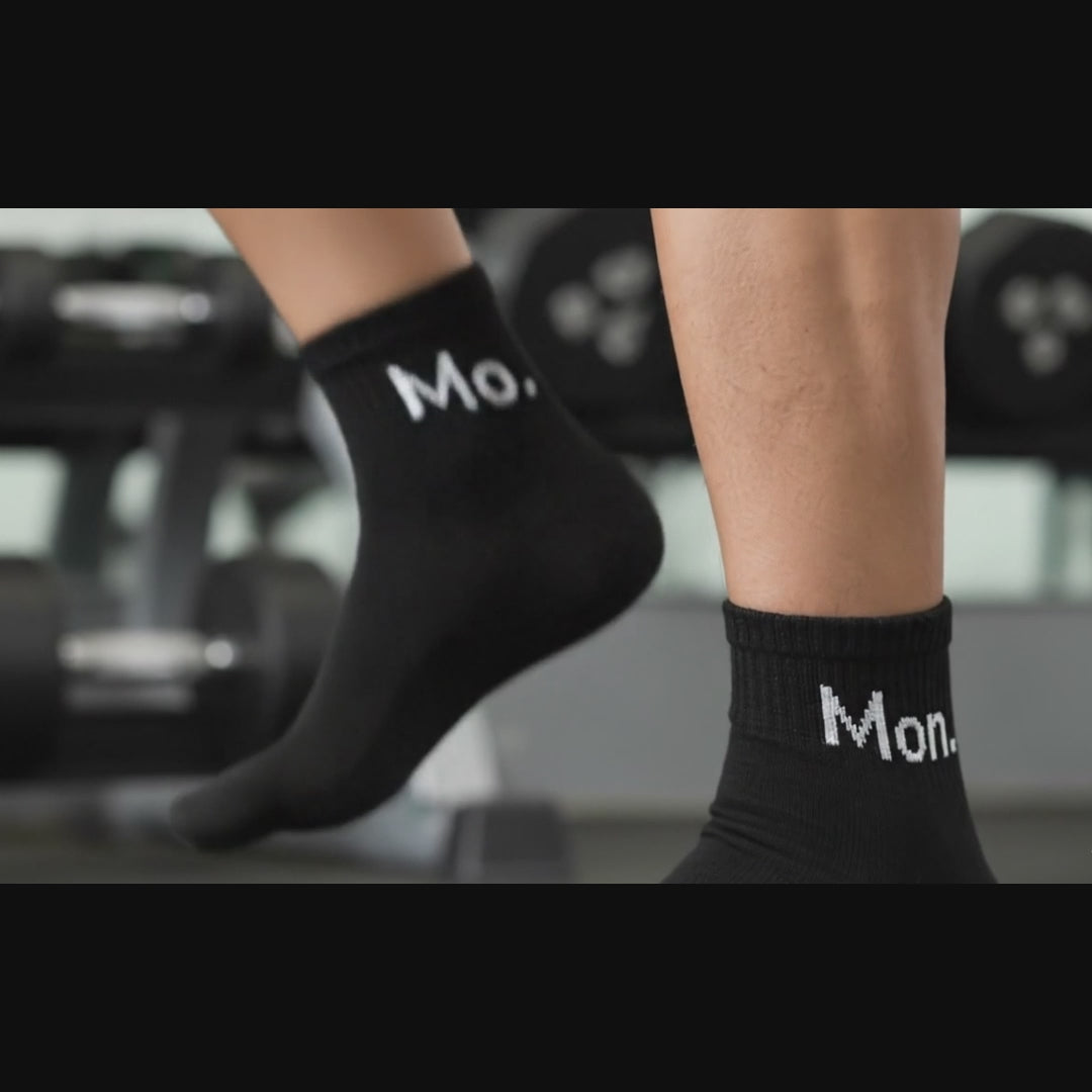 Sports GYM-Weekly Ankle Socks-Black Combo-Pack of 10