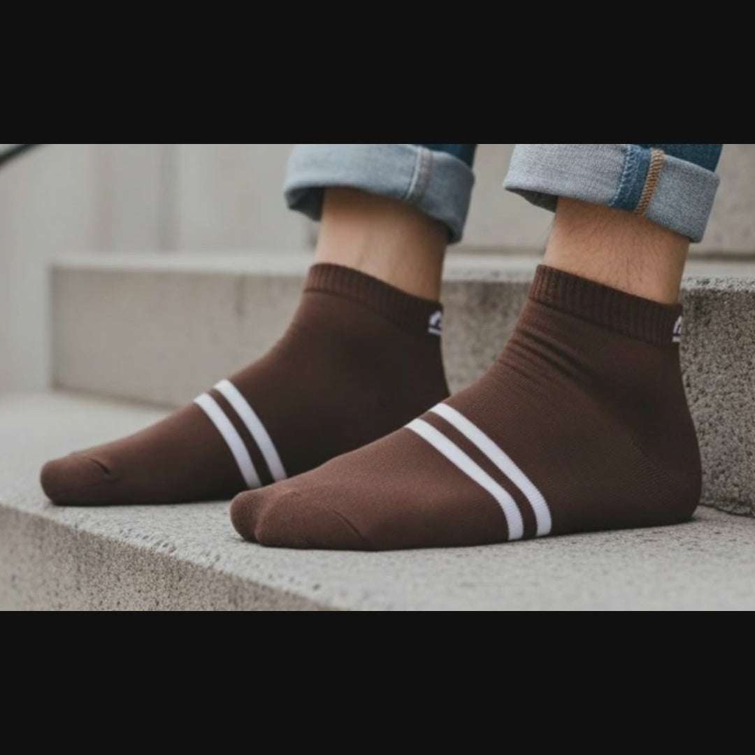 Design All Purpose Ankle Socks-Deep Tone Pack of 3