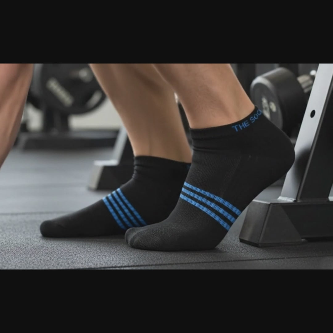 Sports All Purpose Ankle Socks-Black Pack of 6