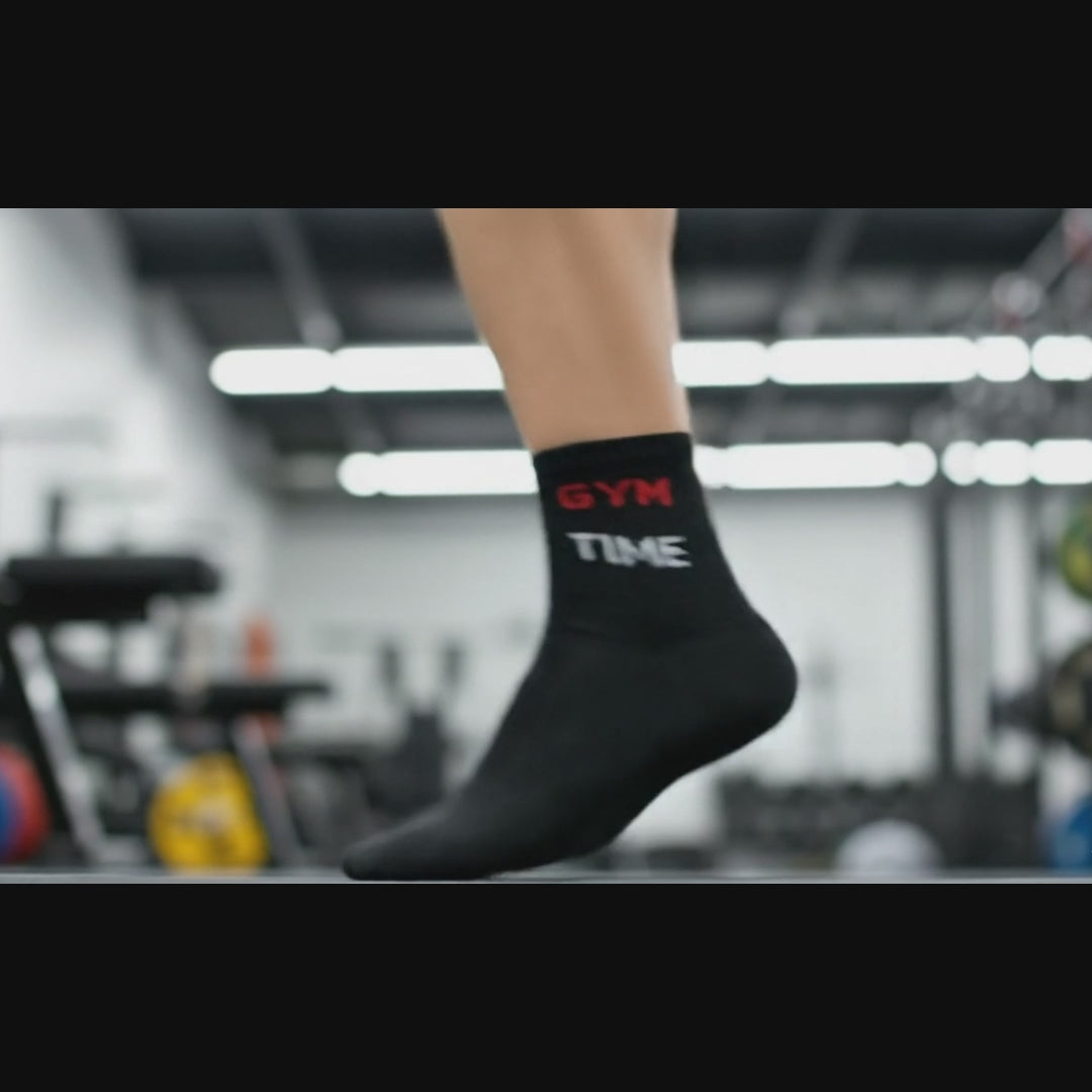 Sports GYM 9 Ankle Socks-Black Pack of 5