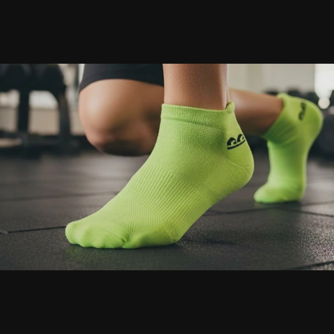 Sports Running Ankle Socks-Limeade Pack of 3