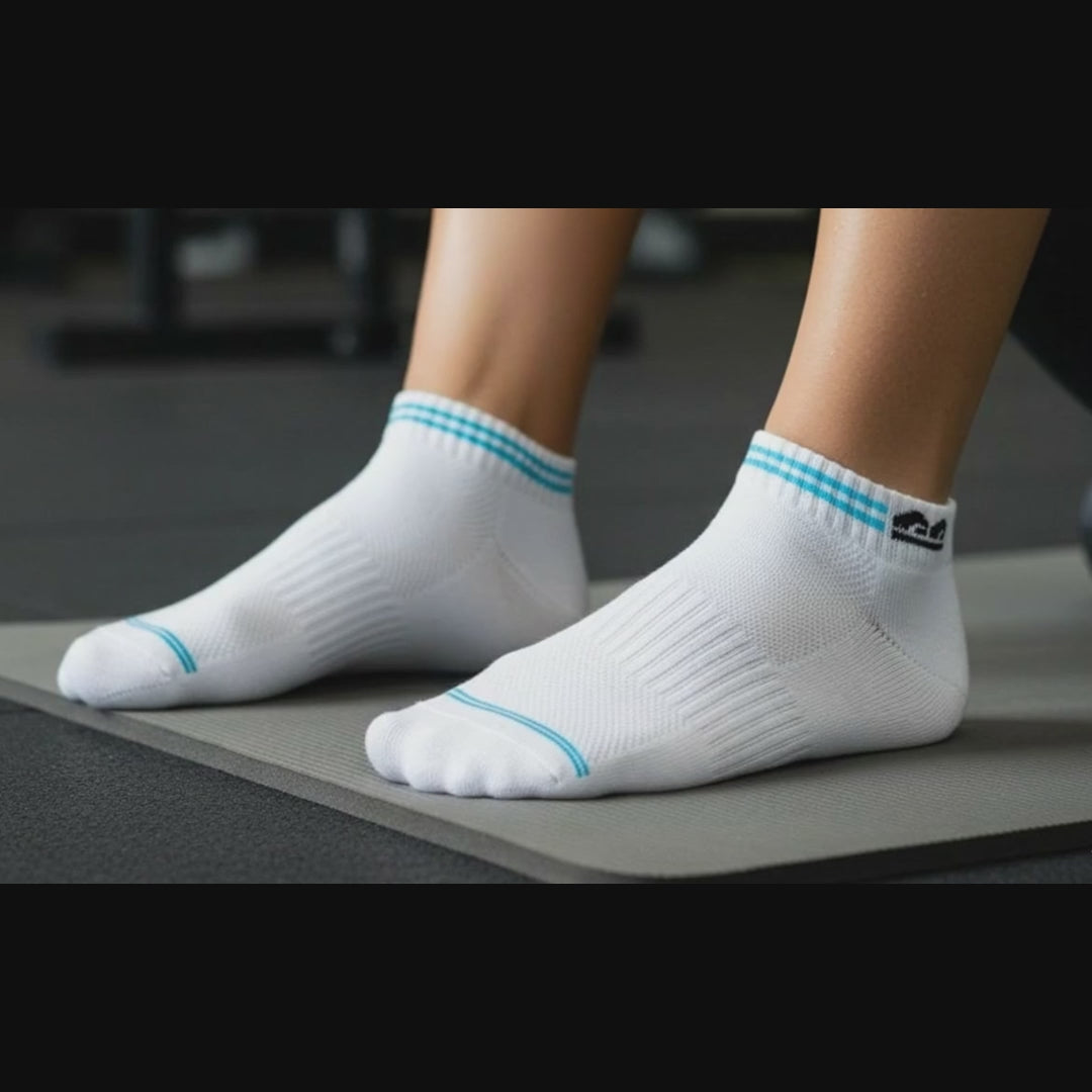 Sports All Purpose Ankle Socks White Pack of 6
