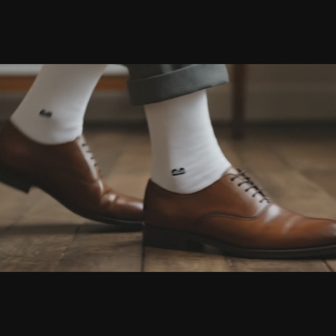 Formal Everyday Crew Socks-White Pack of 3