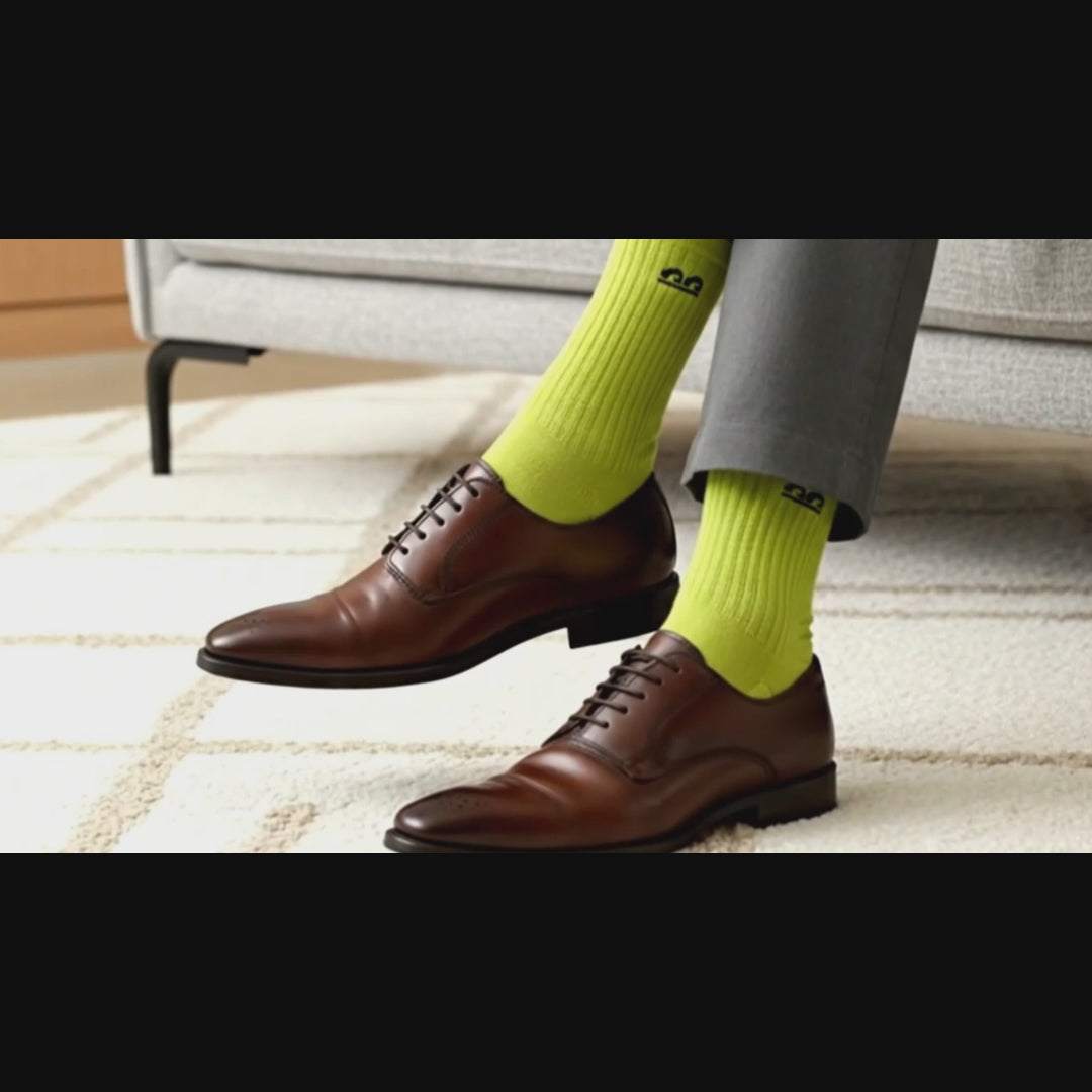 Formal Design Crew Socks-Limeade Pack of 3
