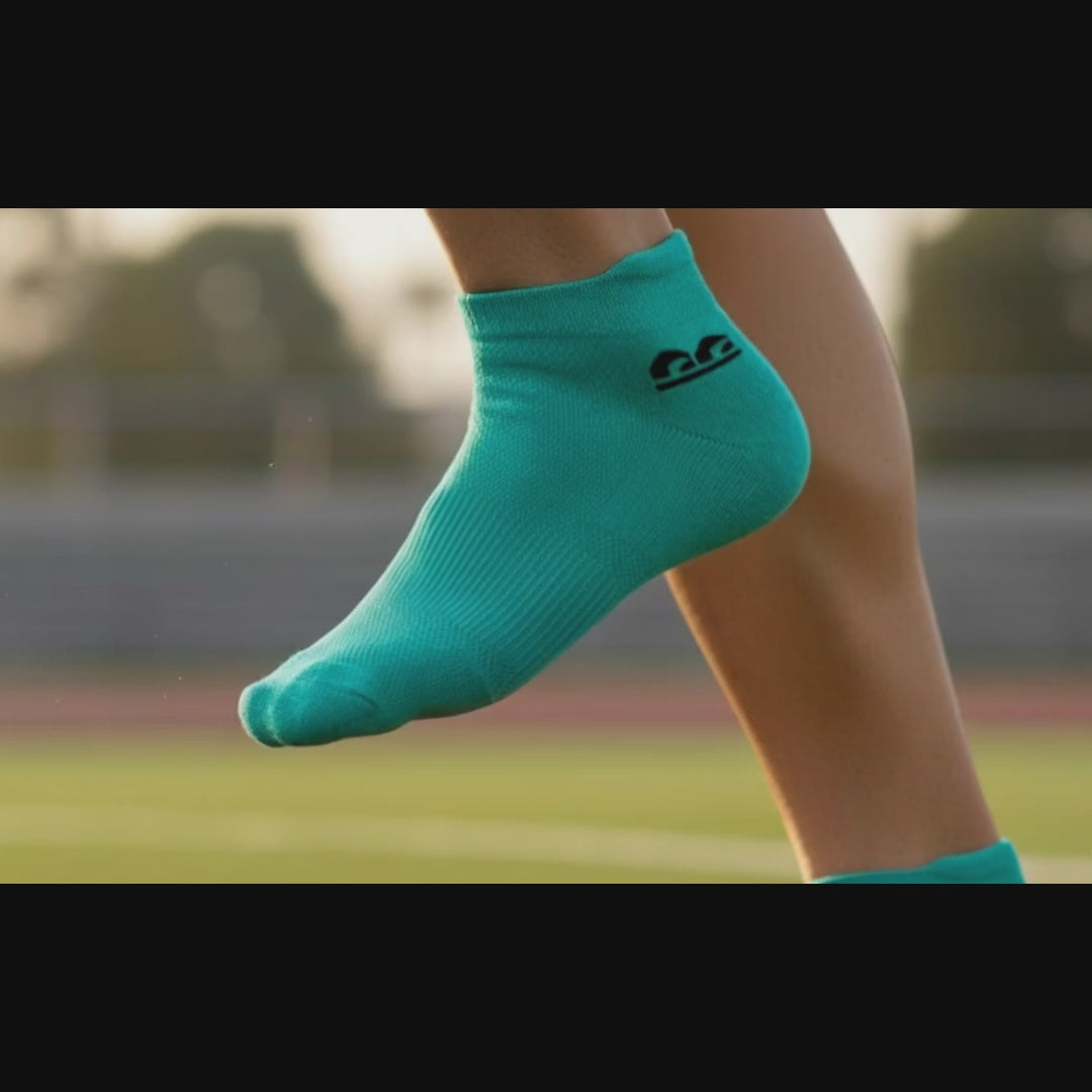 Sports Running Ankle Socks-Marigold Lagoon Pack of 3