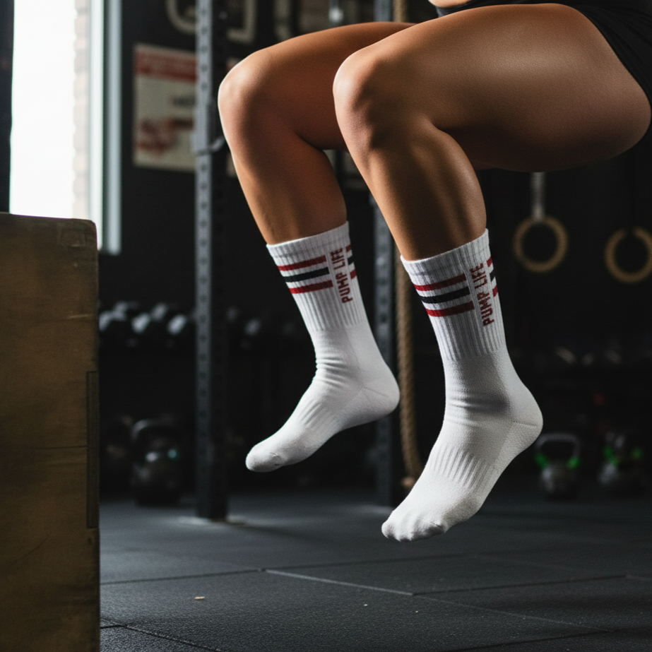 Sports GYM 11 Crew Socks-Colored Stripe Pack of 5