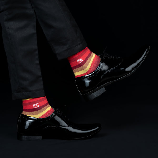 Dazzler Men Crew Socks- Red (1 Pair)