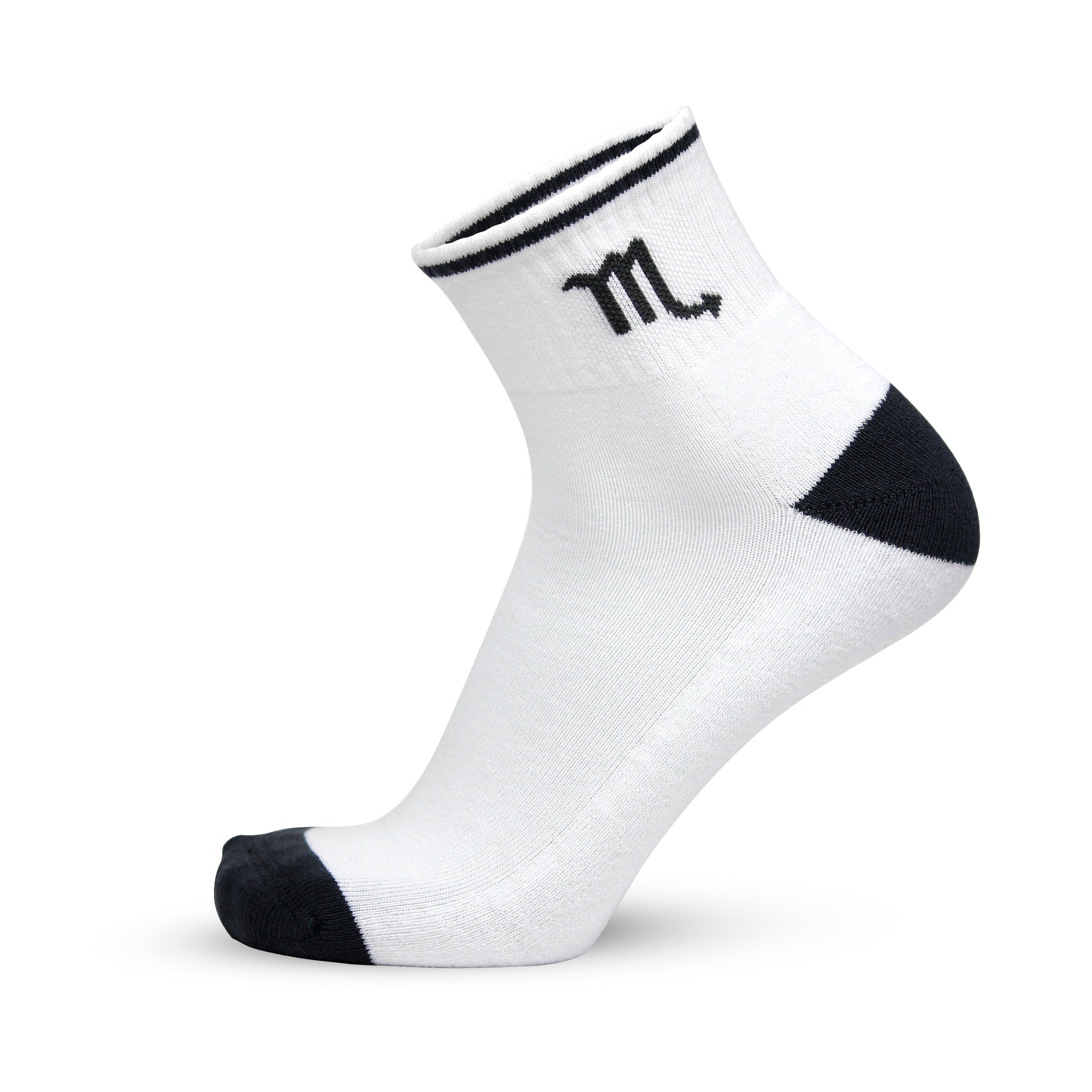 Design Scorpio Ankle Socks-White Base Pack of 3