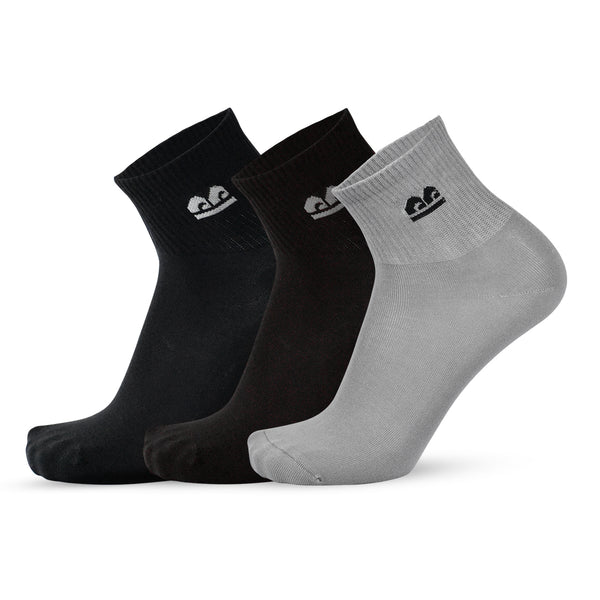 Bamboo Rib Ankle Socks - (3 Pair)