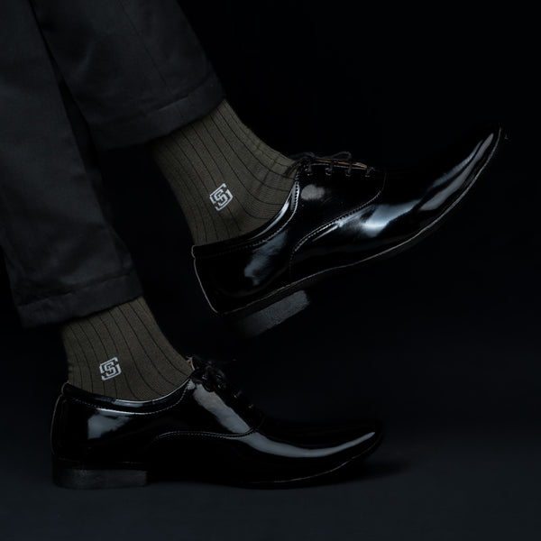 Solid Delight Men Ankle Socks- Olive (1 Pair)