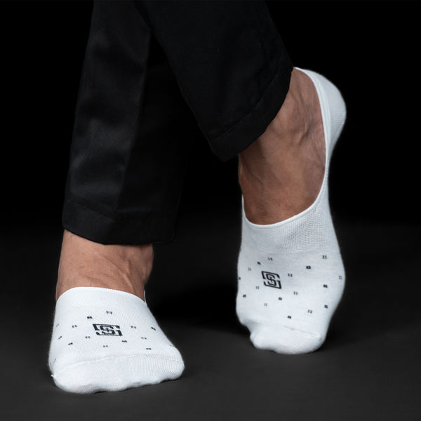 Specticals Charm Men No Show Socks- White (1 Pair)